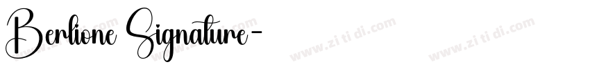 Berlione Signature字体转换